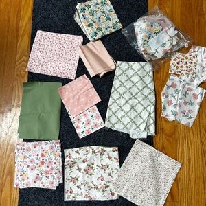 Floral and Solid Fabric Bundle